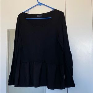 Black long sleeve top